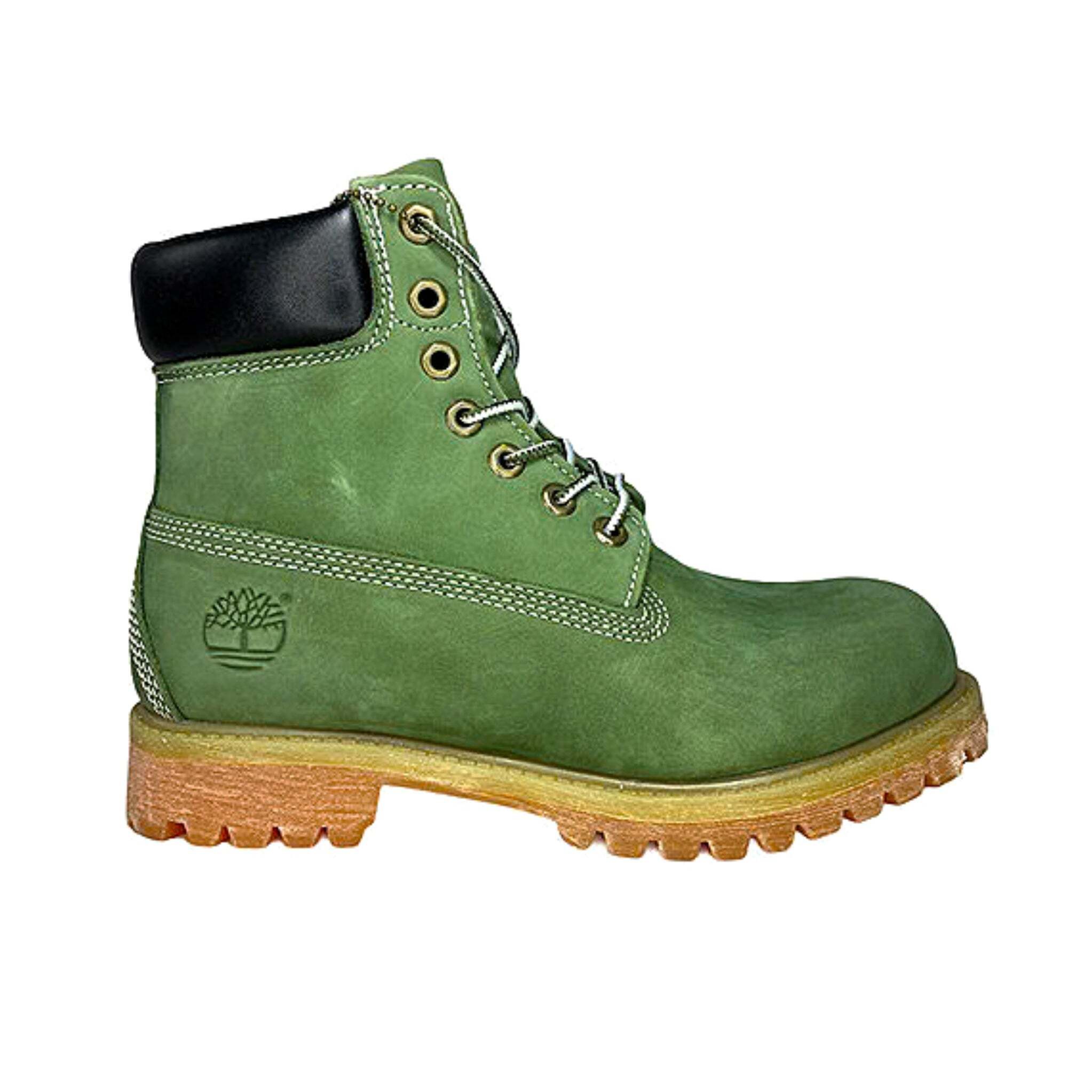 Timberland lace-up leather boots “Olive Green”